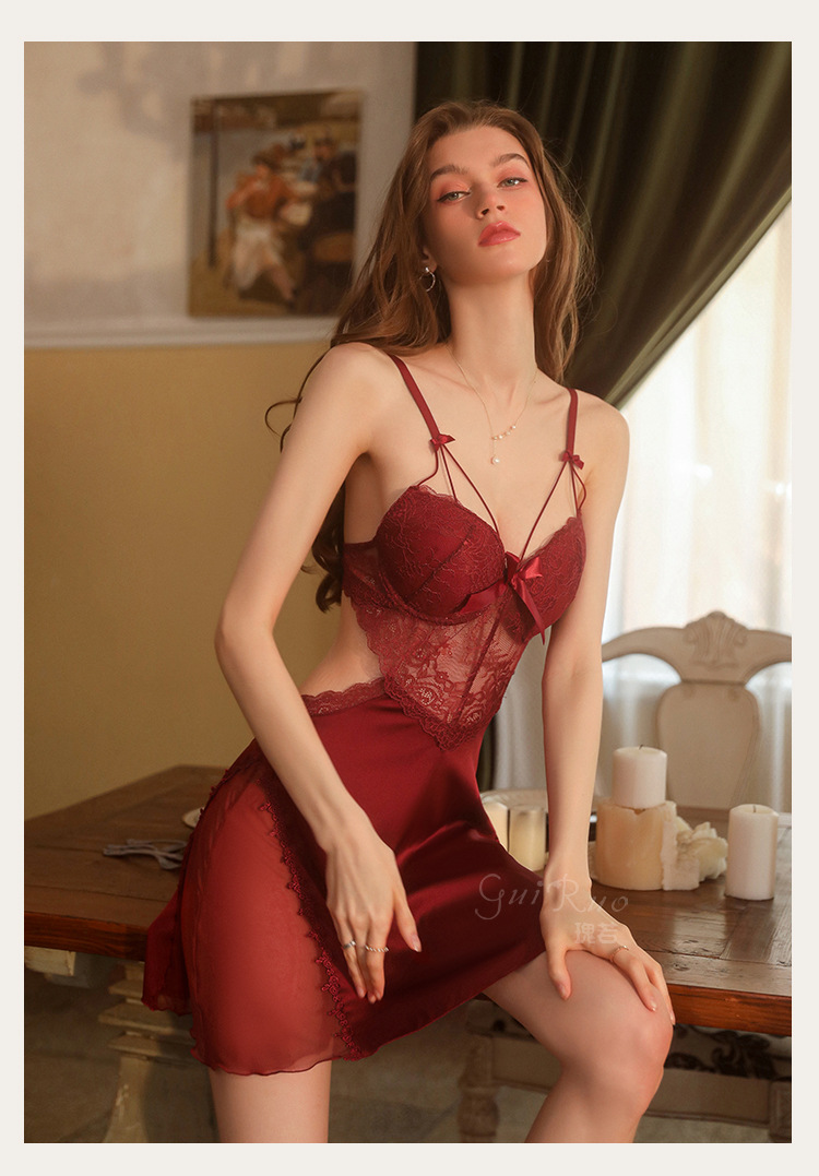 Sexy Lingerie Hot Dress Backless Lace Sleepwear For Woman